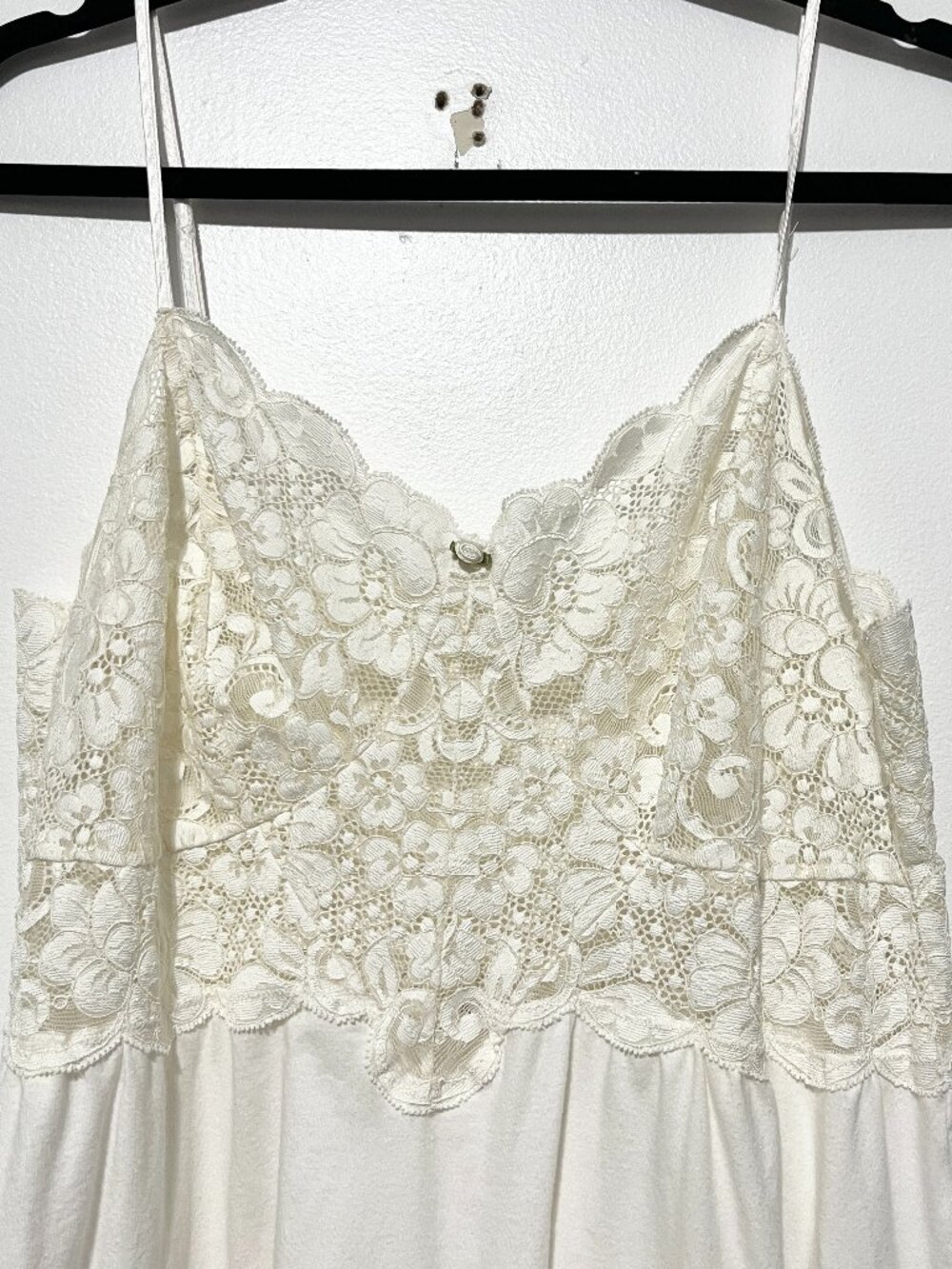 Victorias Secret Vintage Slip L Babydoll Ivory Lace 90s Coquette Cottagecore - Picture 3 of 7